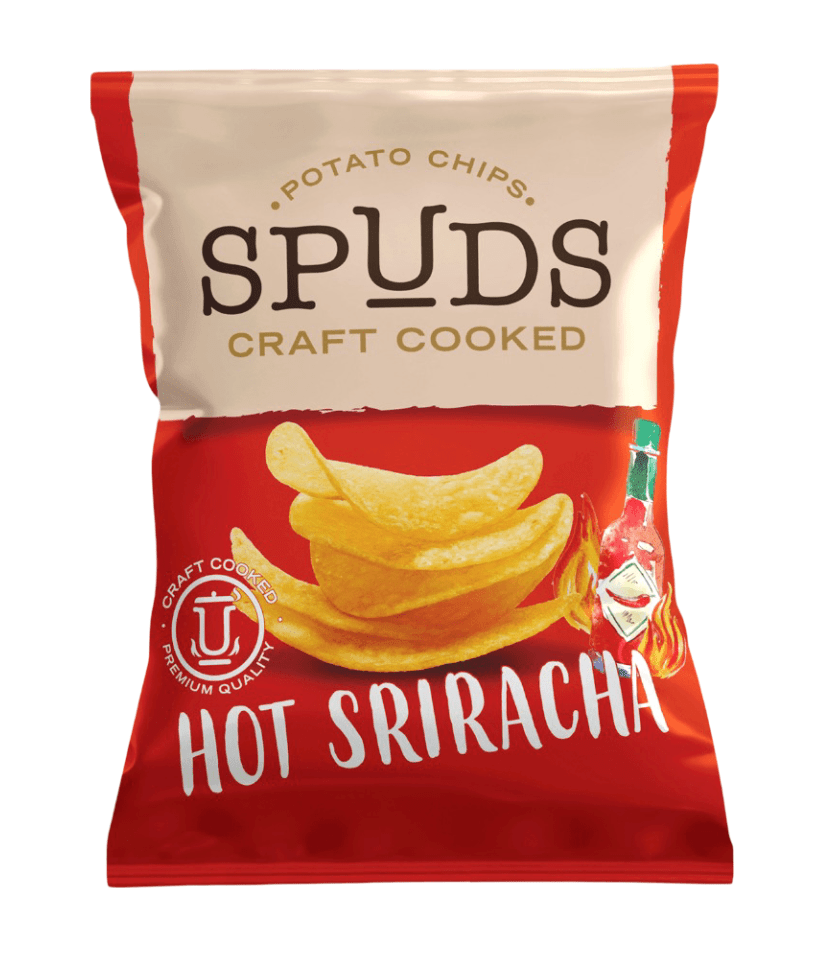 Spuds Chips Hot Sriracha 145g | سبدز شيبس شطة اسيوية - 2kShopping