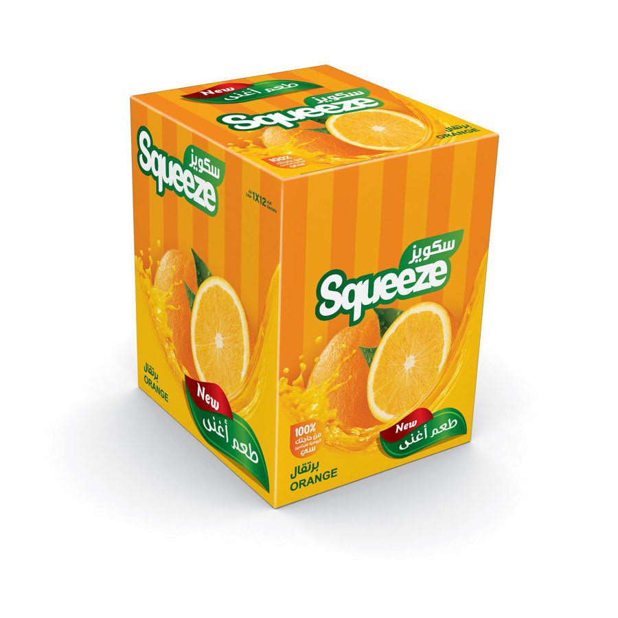 Squeeze Orange Instant Drink 12 x 30g | سكويز شراب البرتقال - 2kShopping