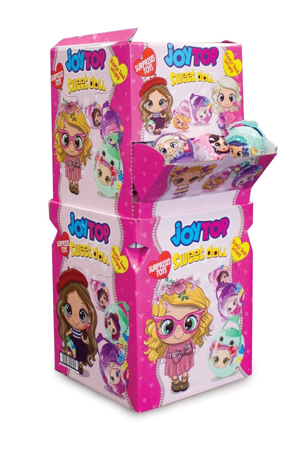 Joytop Sweet Doll Bag Lollipop with Surprise Toy 48 x 11g | جوي توب حقيبة دمية مع مصاصة و لعبة - 2kShopping