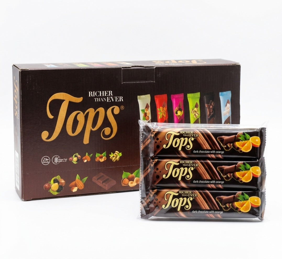 Tops Dark Chocolate with Orange 36g