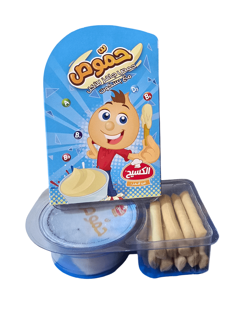 Al Kasih Hummos w/ Biscuits Ready to Eat 11g|الكسيح حموصة حمص جاهز للأكل مع بسكويت - 2kShopping