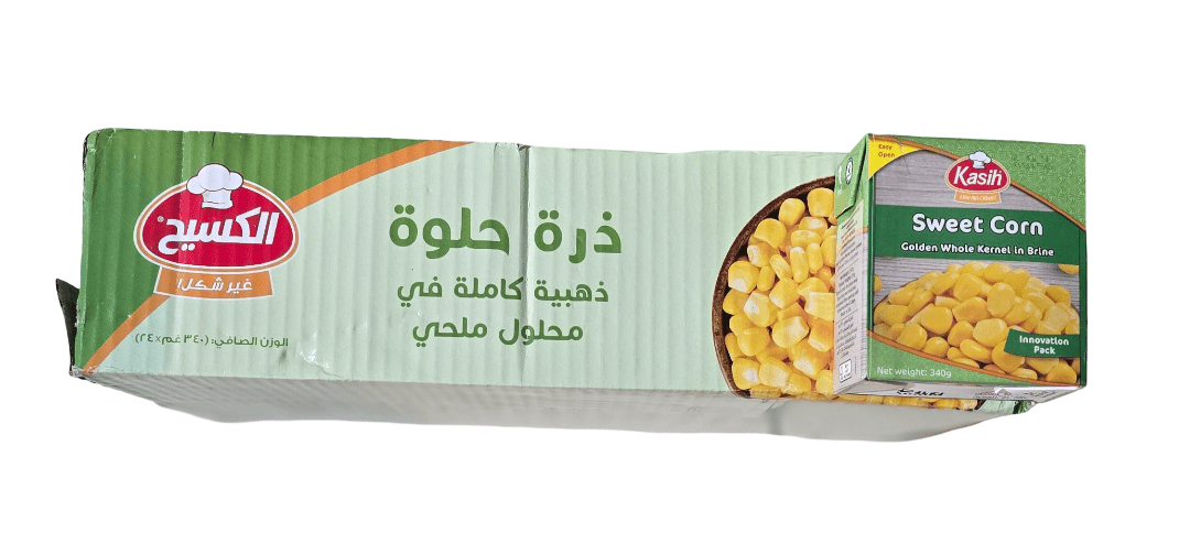 Al Kasih Sweet Corn Golden Whole Kernel Box 24*340g|الكسيح ذرة حلوة - 2kShopping