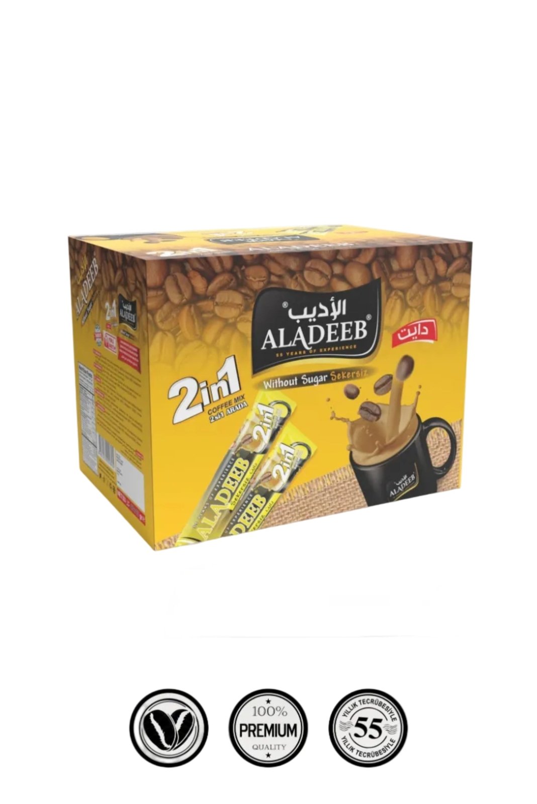 Aladeeb 2in1 Sugar Free Coffee Mix 10g - 2kShopping