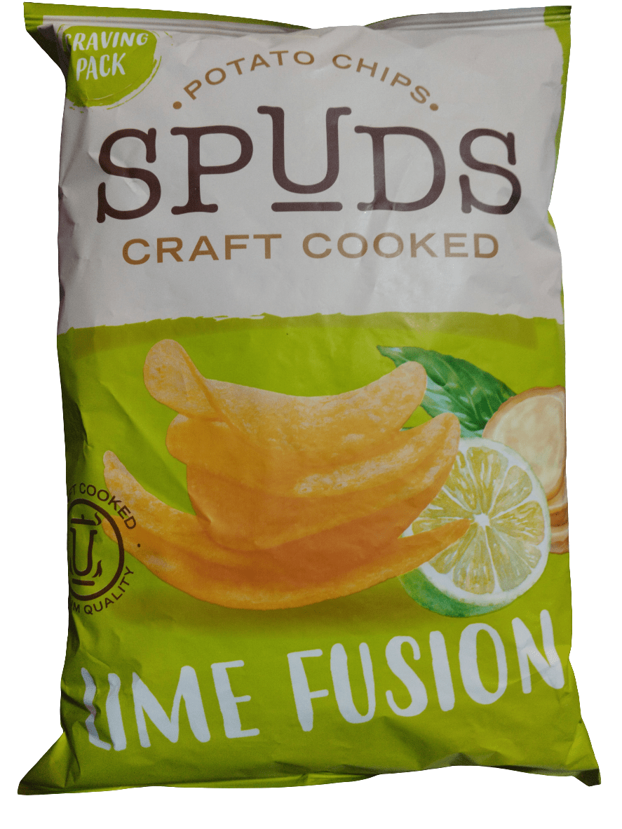 Spuds Chips Lime Fussion 145g | سبدز شيبس بالليمون - 2kShopping
