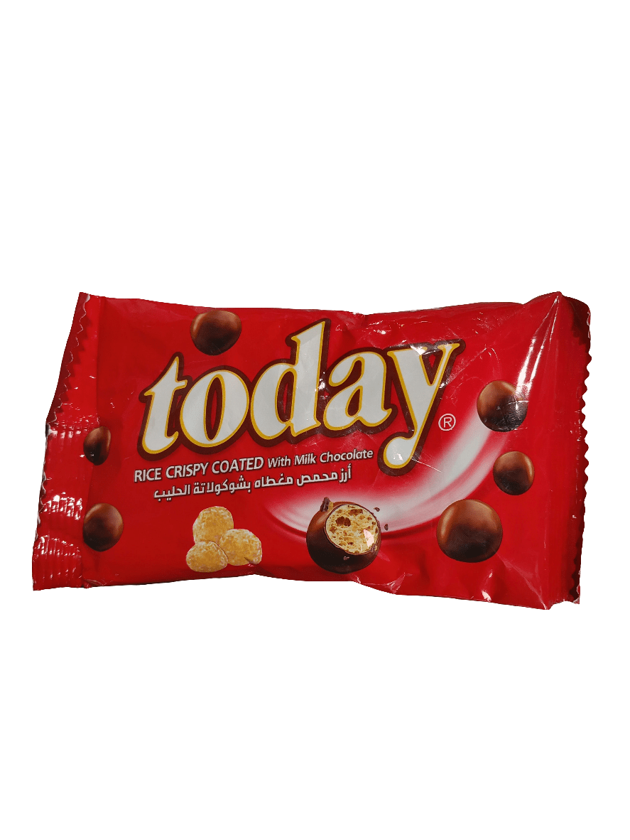 Today Rice Crispy Coated w/ Milk Chocolate 35g/توداي أرز محمص مغطي بالشوكولاته بالحليب - 2kShopping