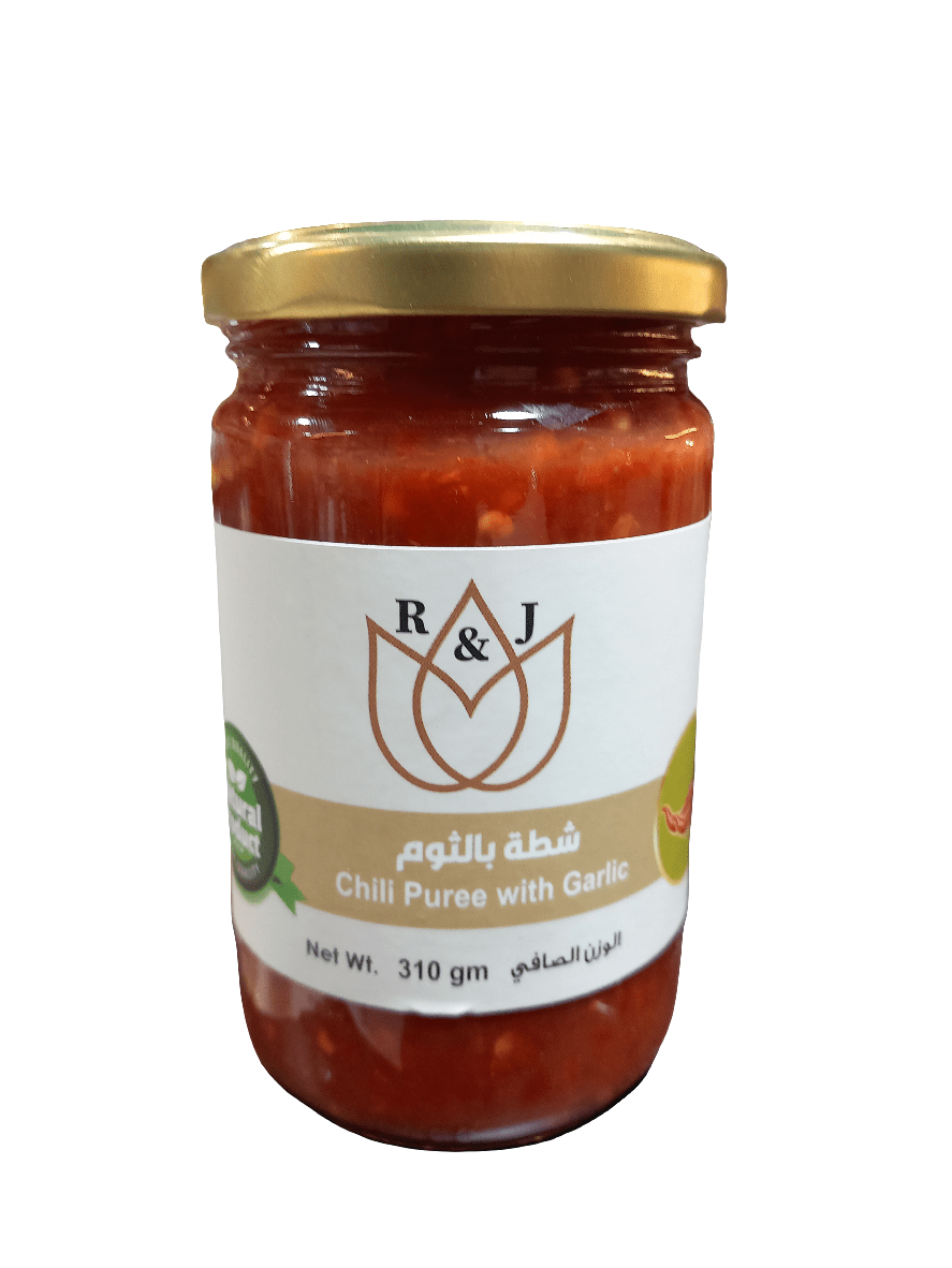 R&J Chili Puree with Garlic 310g | آر آند جي شطة بالثوم - 2kShopping