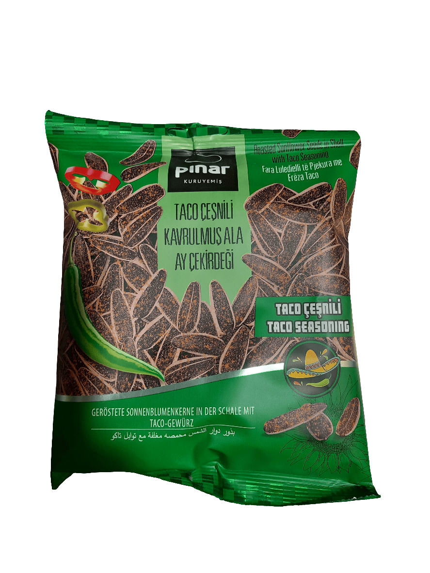 Pinar Sunflower Seeds Taco Flavored 80g | بذور دوار الشمس بطعم التاكو - 2kShopping