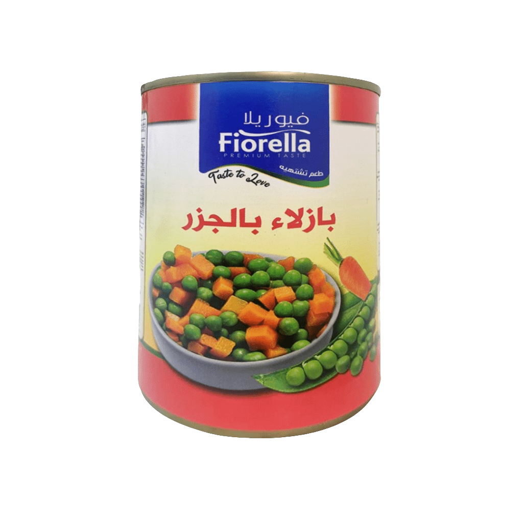 Fiorella Green Peas & Carrots 400g Expiry Date (12/2025) | فيوريلا بازلاء خضراء وجزر - 2kShopping