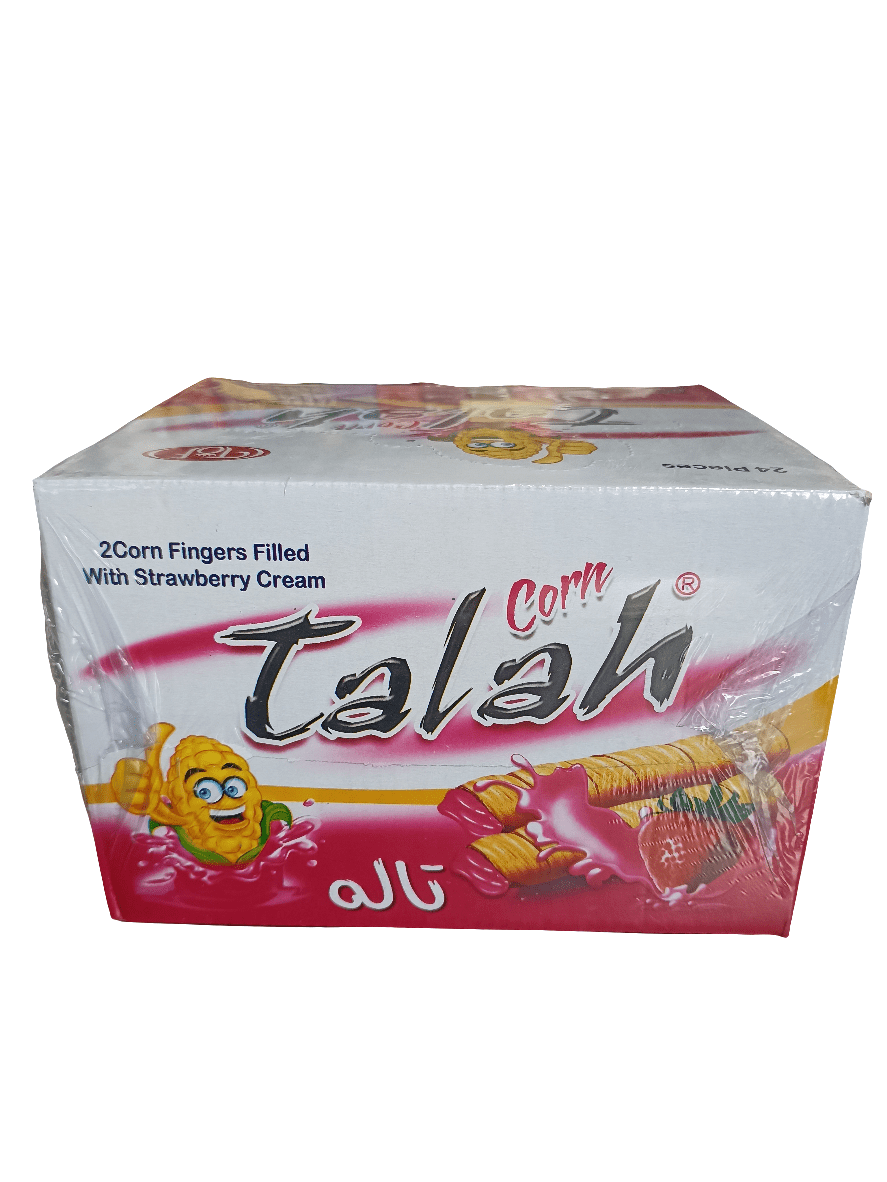 Talah Corn Fingers Filled w/ Strawberry Cream Box 24*12g - 2kShopping