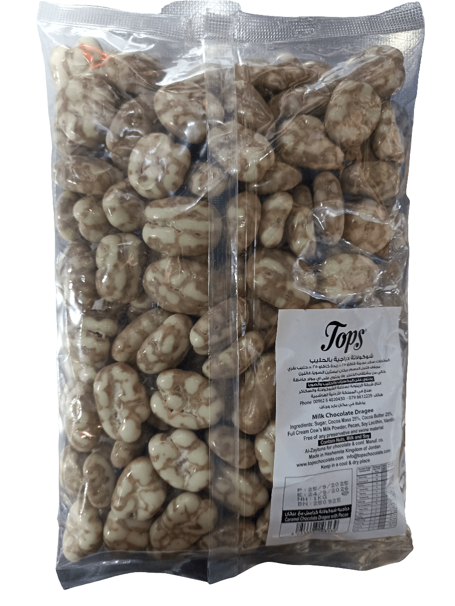 Tops Caramel Milk Chocolate Dragee with Pecan 1kg - 2kShopping