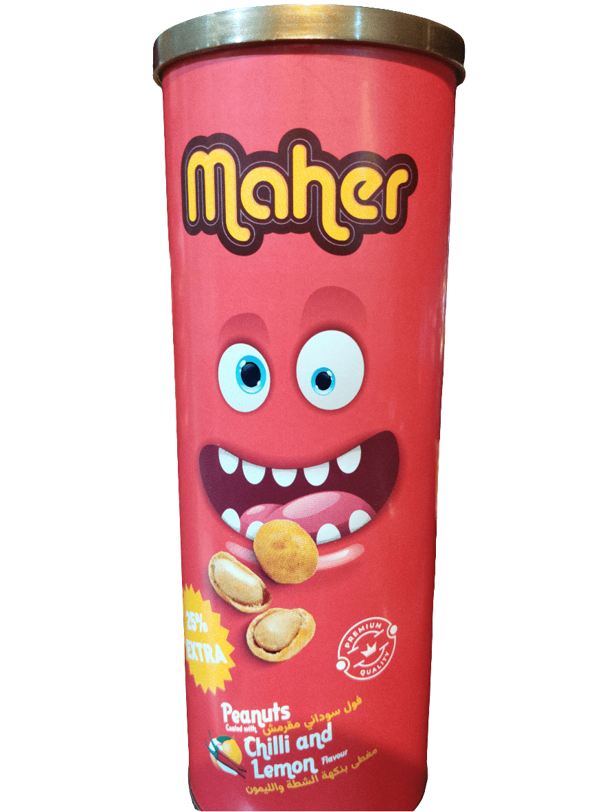 Maher Crunchy Peanuts Chilli & Lemon | فول سوداني مقرمش بالشطة والليمون - 2kShopping