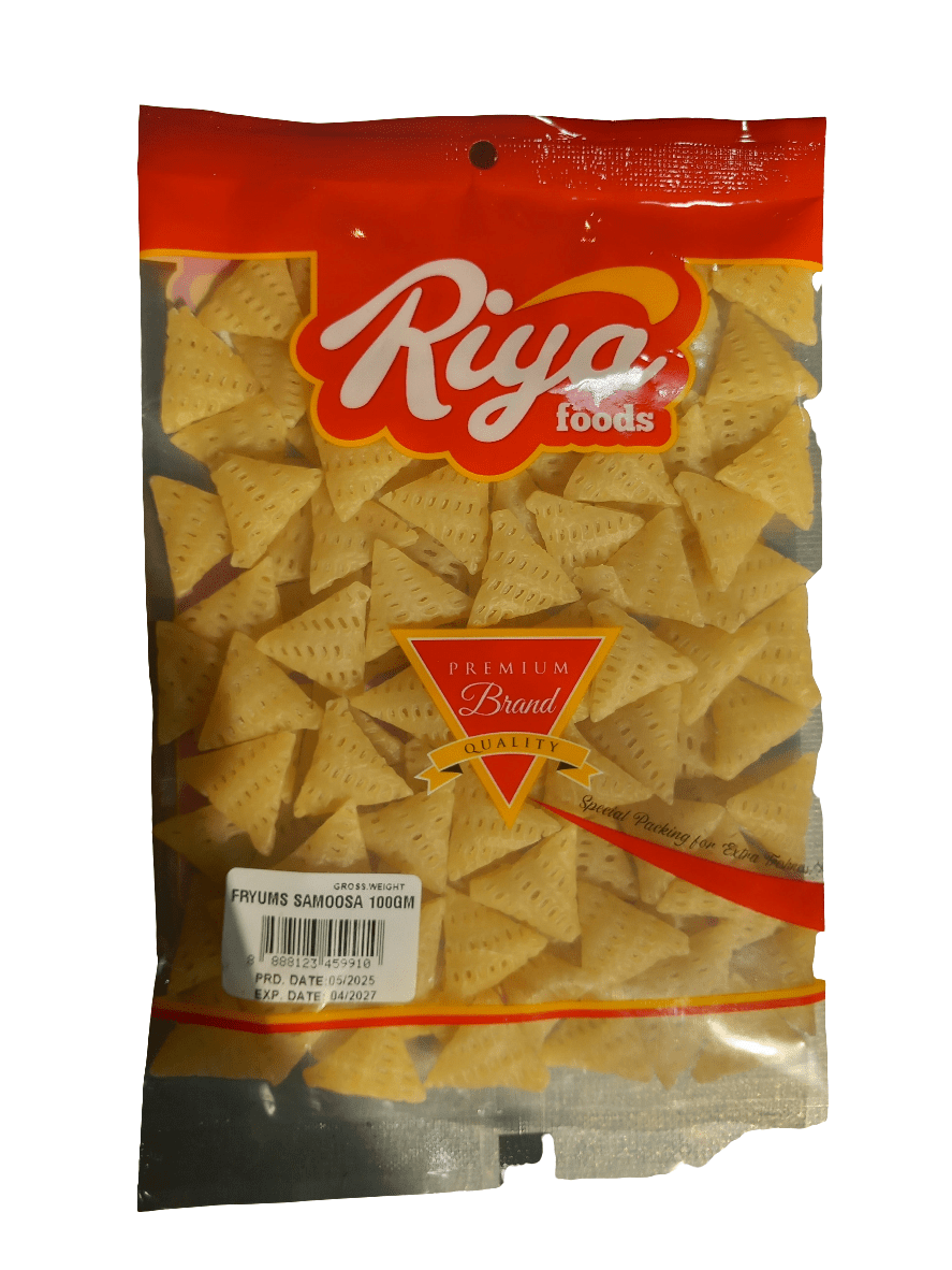 Riya Foods Fryums Samoosa 100g | ريا معكرونة السمبوسك للقلي - 2kShopping