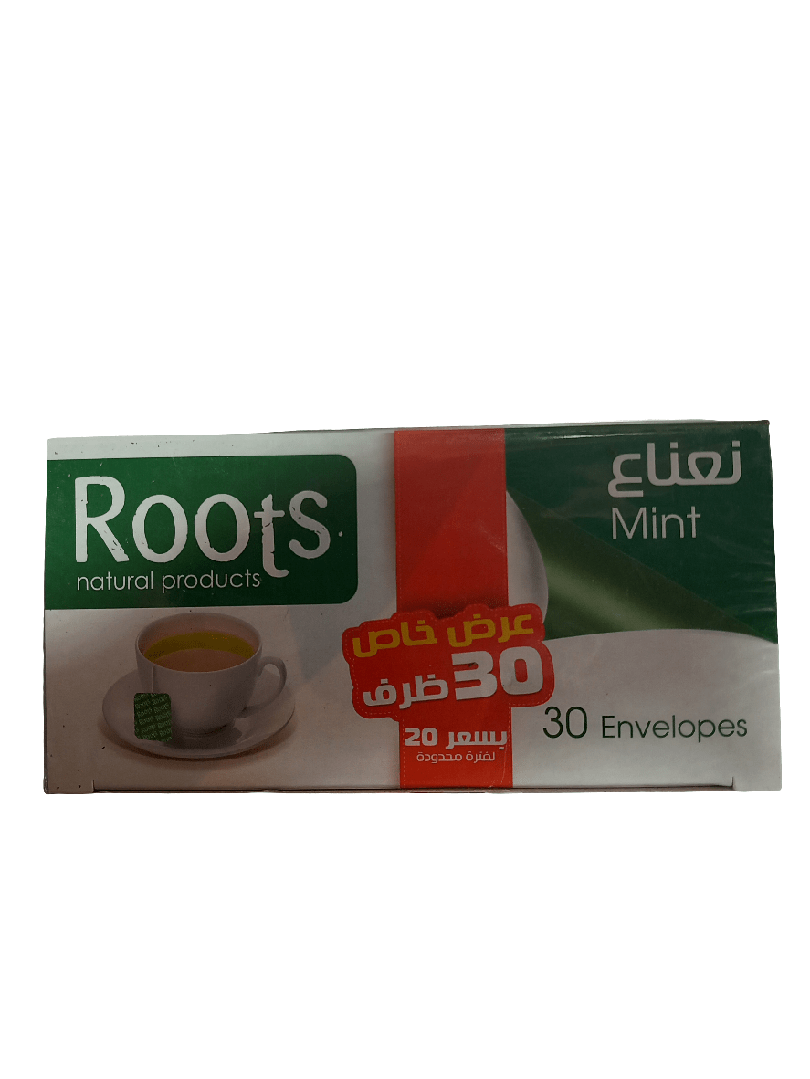 Roots MintTea Special Offer 20+5 Envelopes Free Expiry Date ( 04/2028) | روتس عرض خاص على شاي النعناع - 2kShopping