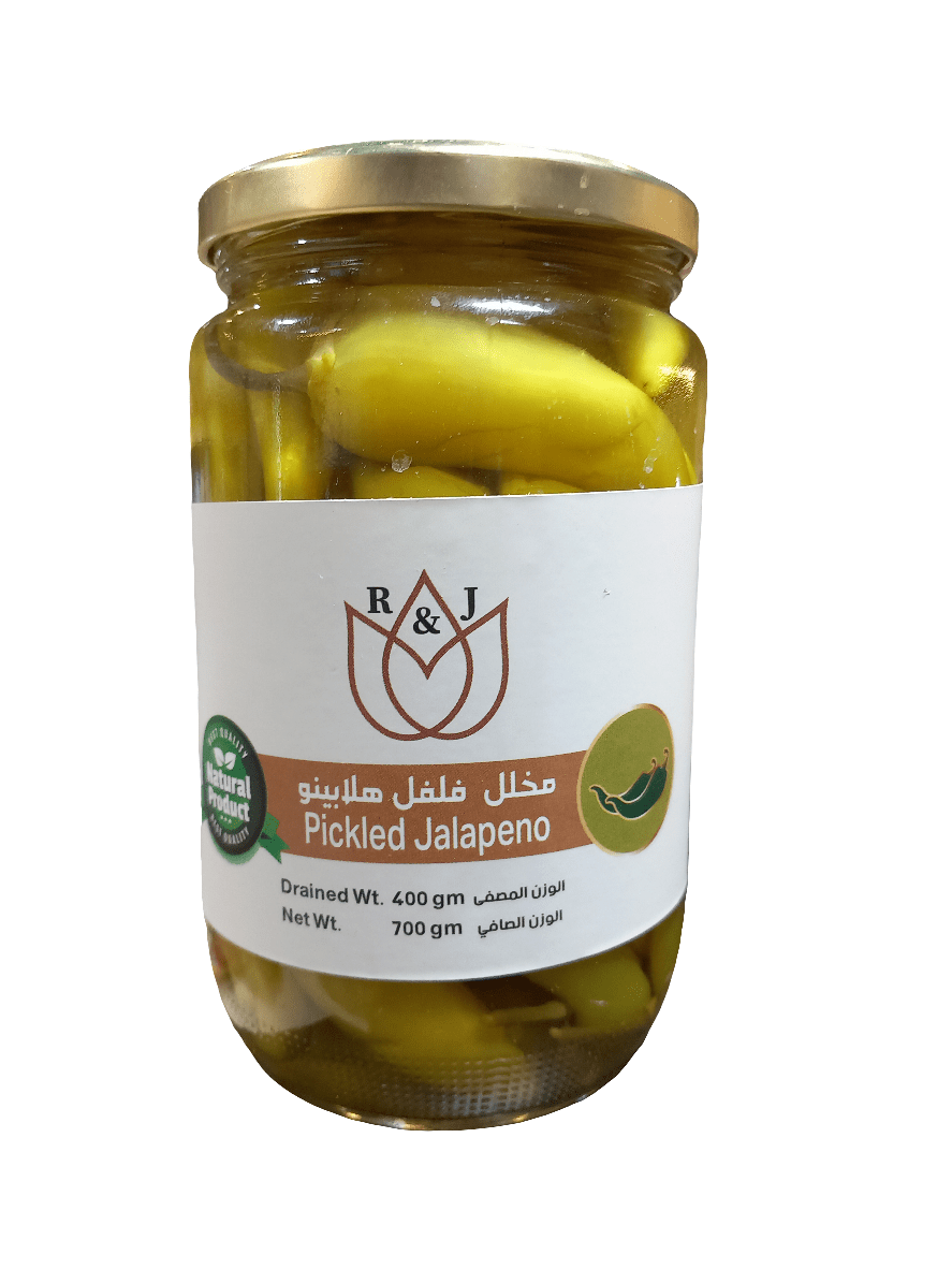 R&J Pickled Jalapeno 700g | آر آند جي مخلل فلفل هلابينو - 2kShopping