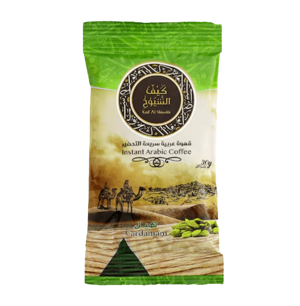 Kaif Al Shioukh Instant Saudi Coffee with Caradmom 30g | كيف الشيوخ قهوة سعودية بالهيل سريعة التحضير - 2kShopping