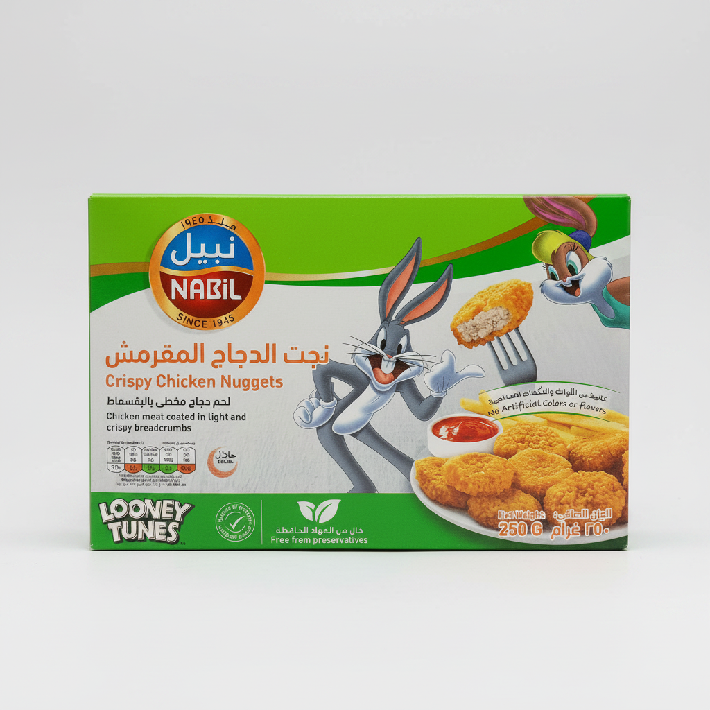 Nabil Chicken Nuggets Crispy 250g |نبيل ناجتس دجاج مقرمش - 2kShopping