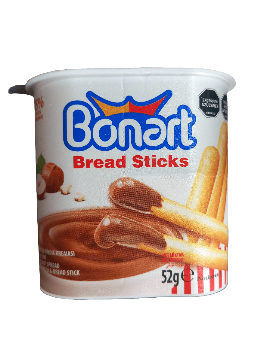 Bonart Breadsticks With Hazelnut Cream 52g | بونارت أصابع خبز مع كريمة البندق - 2kShopping