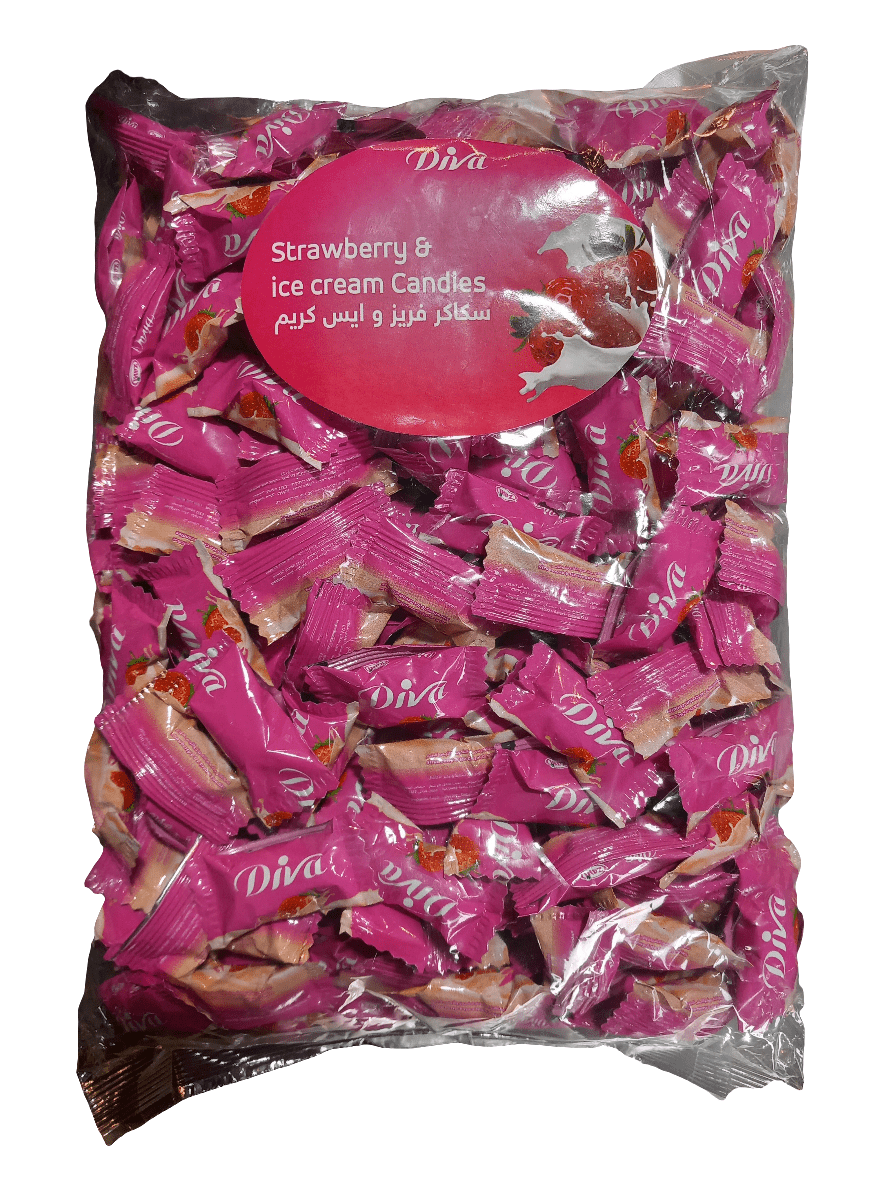 Diva Strawberry & Ice Cream Candies 1 Kg | ديفا سكاكر الفراولة والايسكريم - 2kShopping