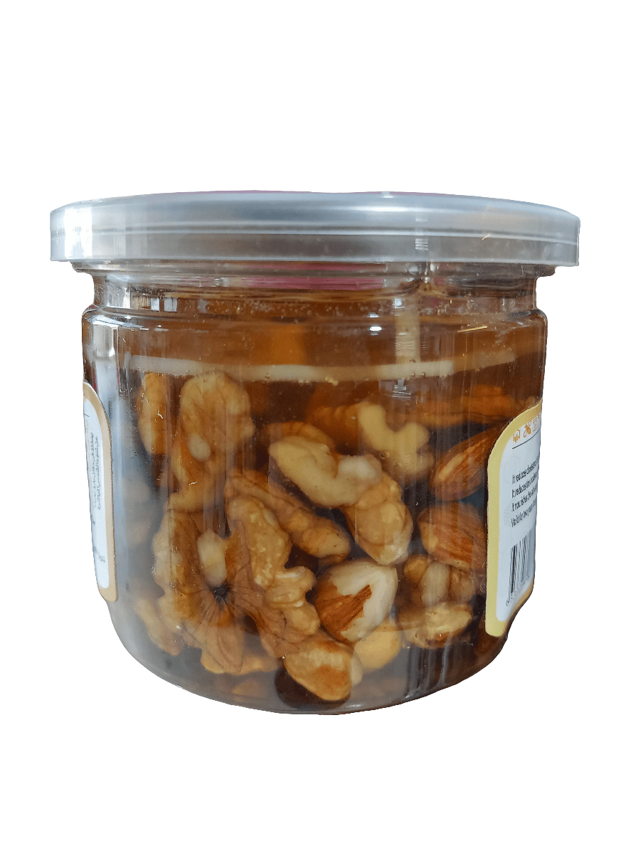 Al Hoot Honey Energy & Nuts Plastic Jar 500g | عسل الحوت للطاقة والمكسرات - عبوة بلاستيكية - 2kShopping