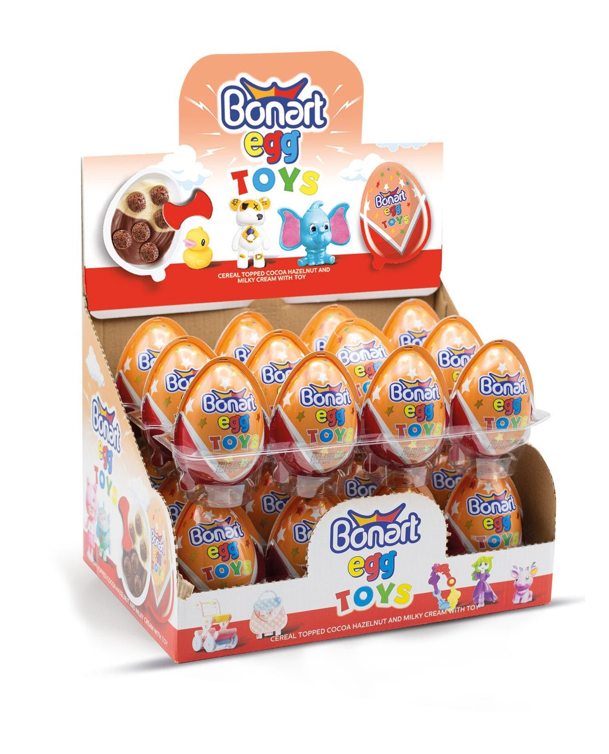 Bonart Egg with Surprise Toy for Girls 24 X 25g | بونارت بيضة مع لعبة للبنات - 2kShopping