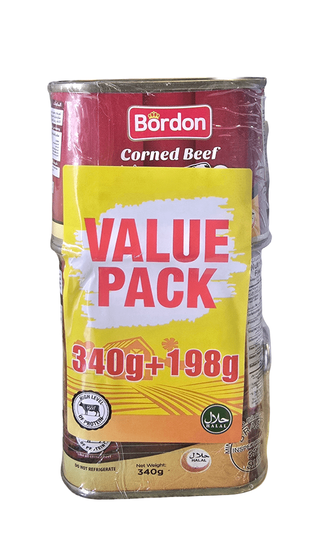 Bordon Corned Beef 340g+198g Value Pack|لحم بقري معلب - 2kShopping
