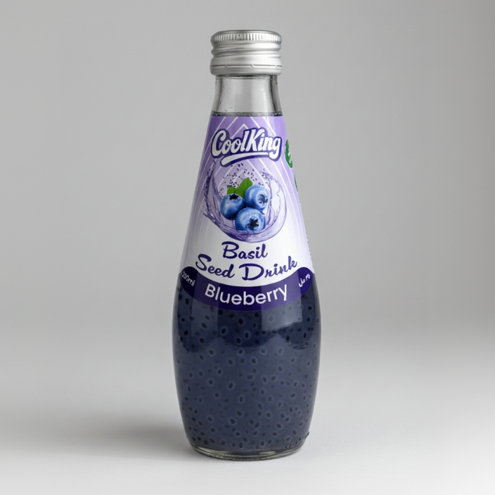 Cool King Basil Seed Drink Blueberry 290ml - 2kShopping