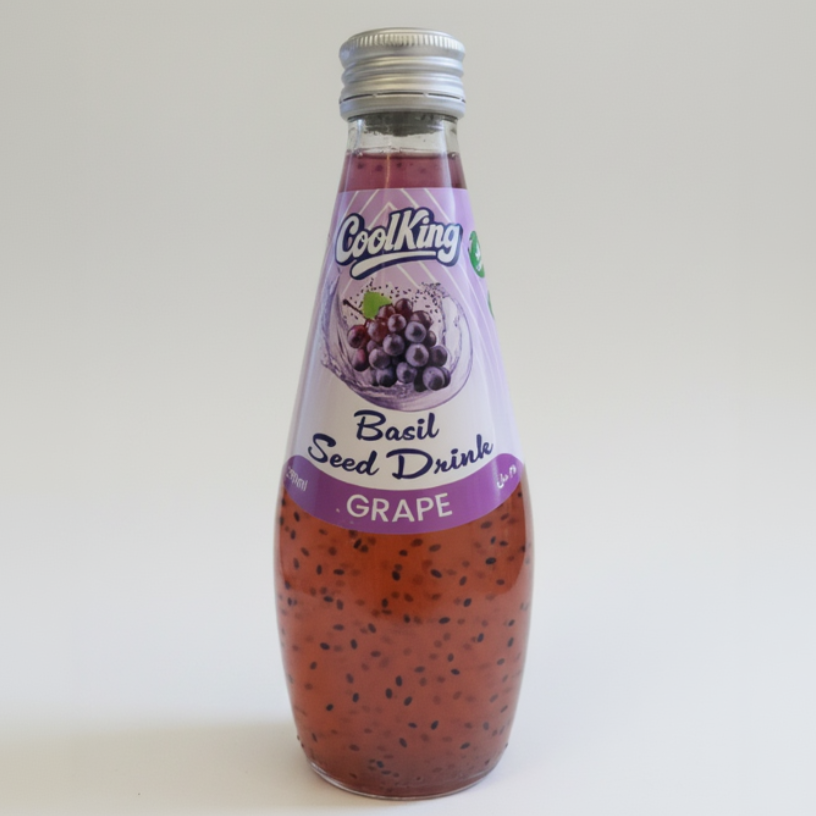 Cool King Basil Seed Drink Grape 290ml - 2kShopping