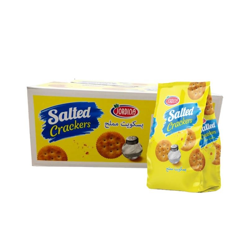 Jordina Salted Crackers Box 12 x 40g | جوردينا بسكويت مملح - 2kShopping