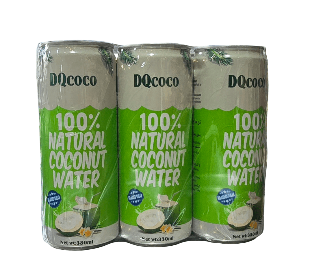 Dq Coco 100%Natural Coconut Water 6X330ml - 2kShopping