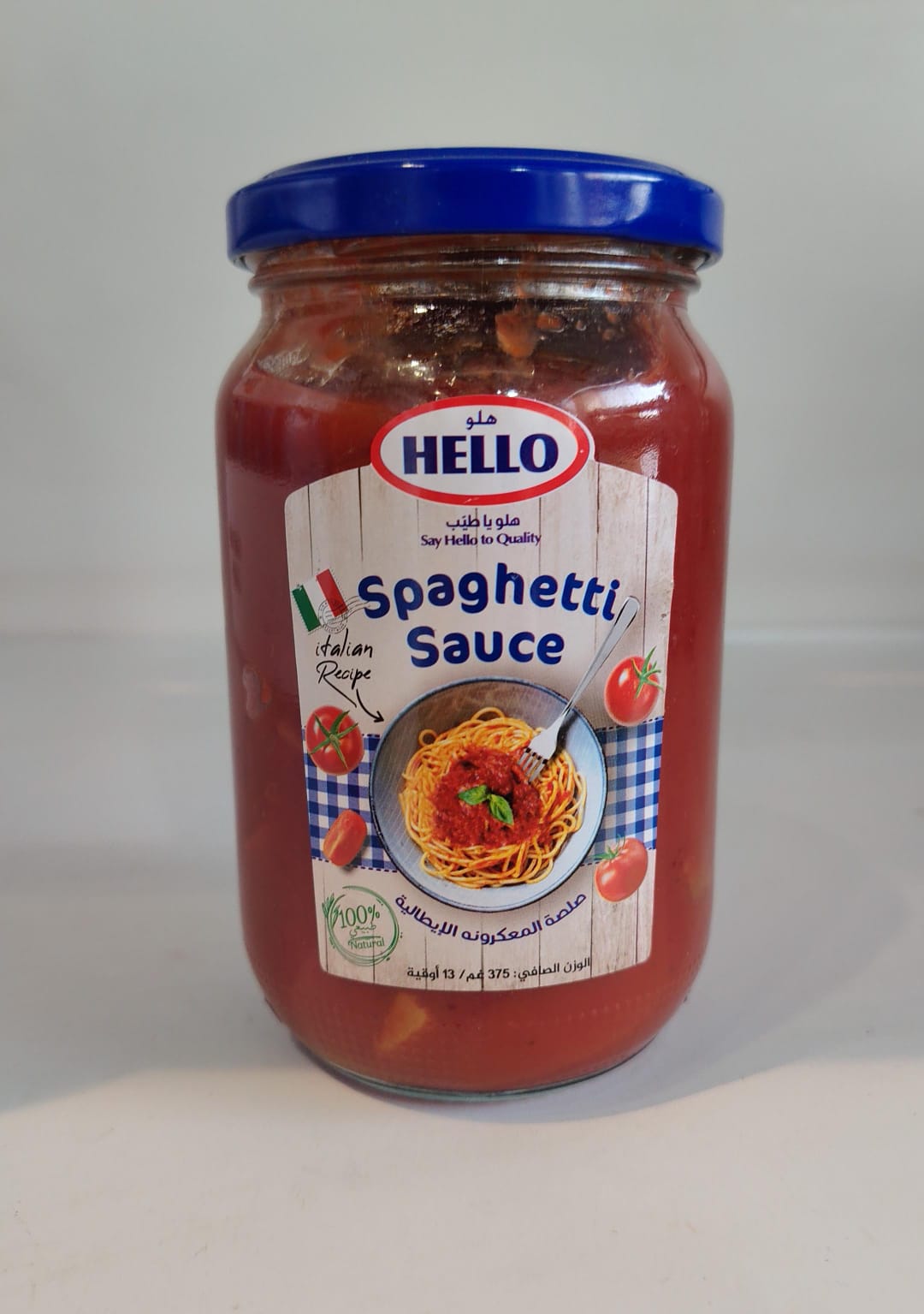 Hello Spaghetti Sauce Glass Jar 375g | هلو صلصة السباجتيEXP:21/11/2026 - 2kShopping