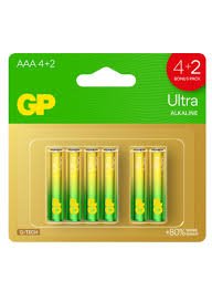 Gp Battery Ultra Alkaline AAA 4+2 Bonus Pack - 2kShopping