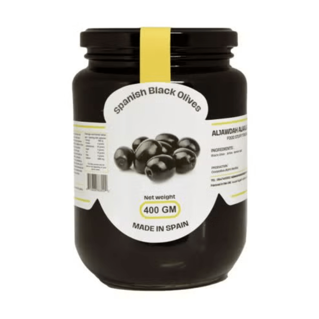 Al Jawda Alaalia Whole Black Olives 400g | الجودة العالية زيتون اسود - 2kShopping