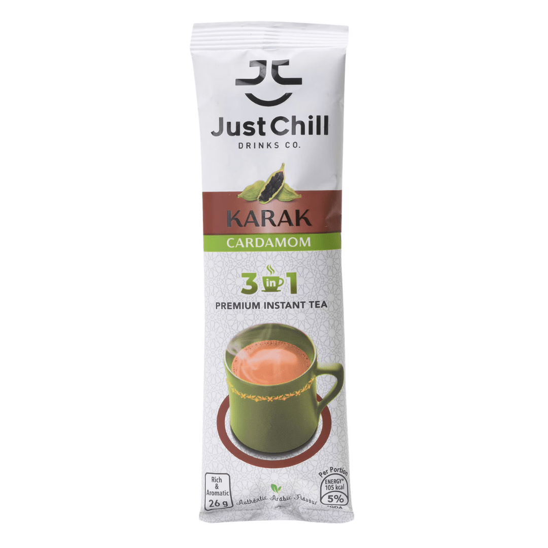 Just Chill Instant Karak Cardamom Tea (3in1) 26g | شاي كرك بالهال - 2kShopping