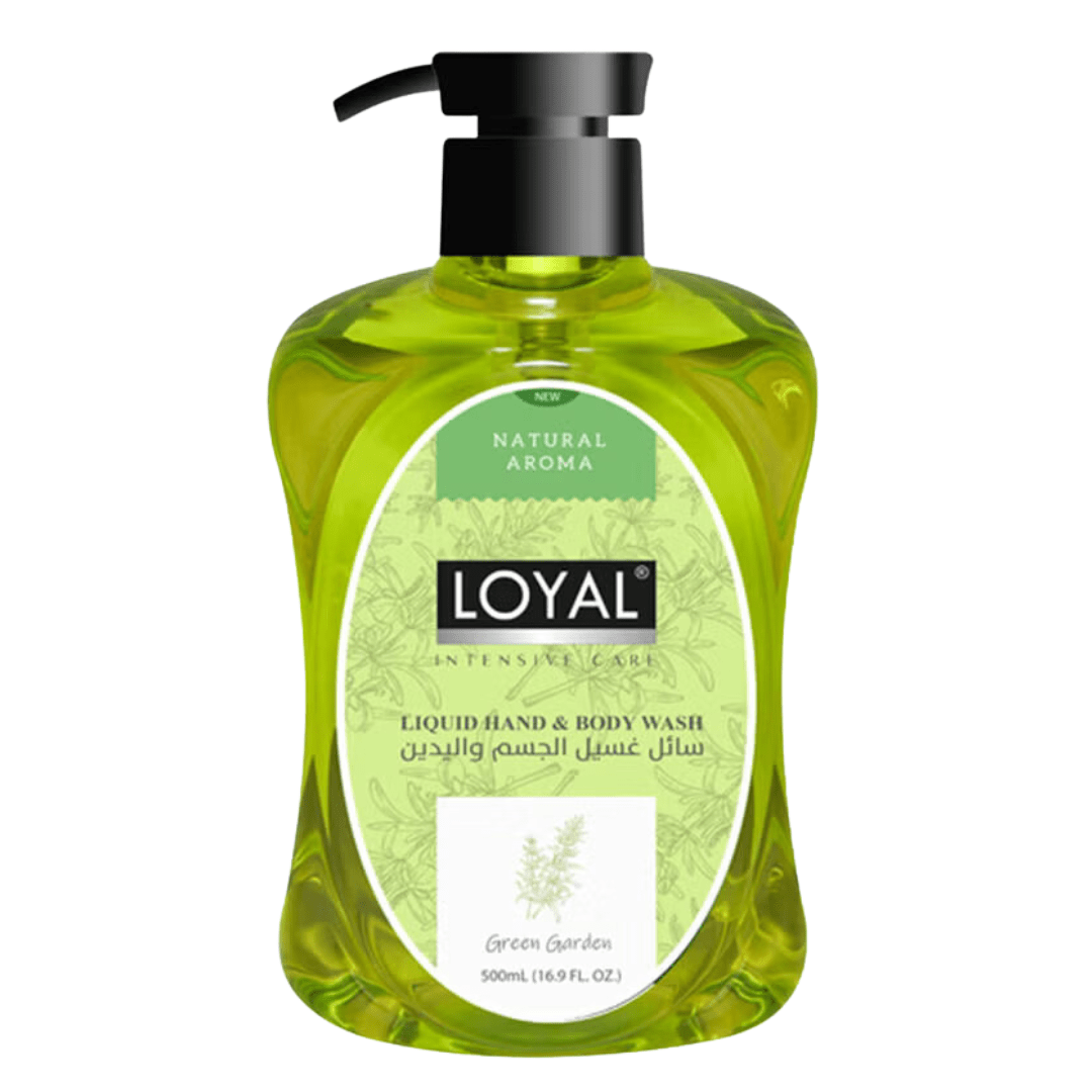 Loyal Liquid Hand & Body Wash Green Garden 500ml | لويال سائل غسيل الجسم واليدين (Exp;07 - 2027) - 2kShopping
