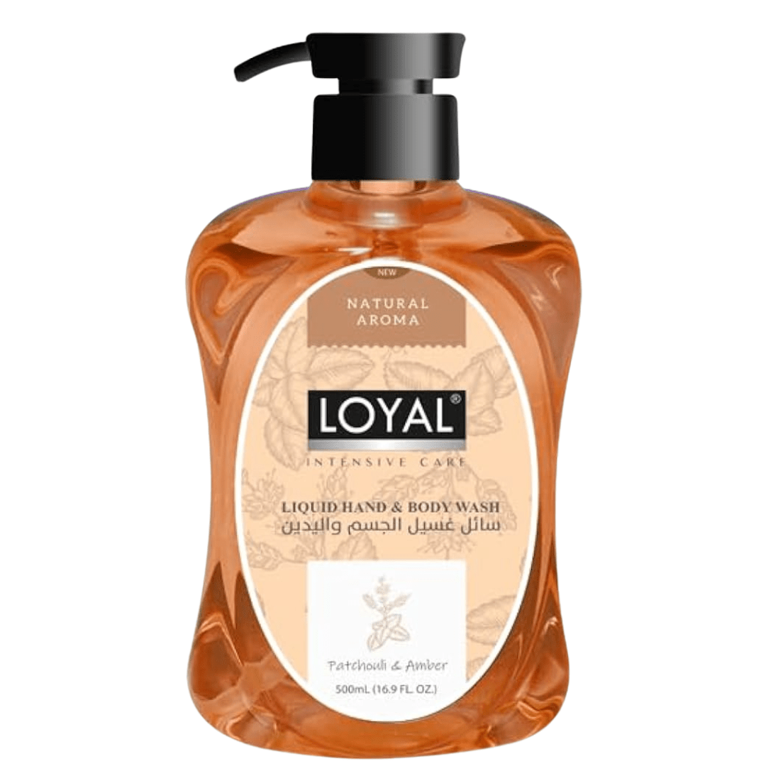 Loyal Liquid Hand & Body Wash Patchouli & Amber 500ml | لويال سائل غسيل الجسم واليدين (Exp:07 - 2027) - 2kShopping