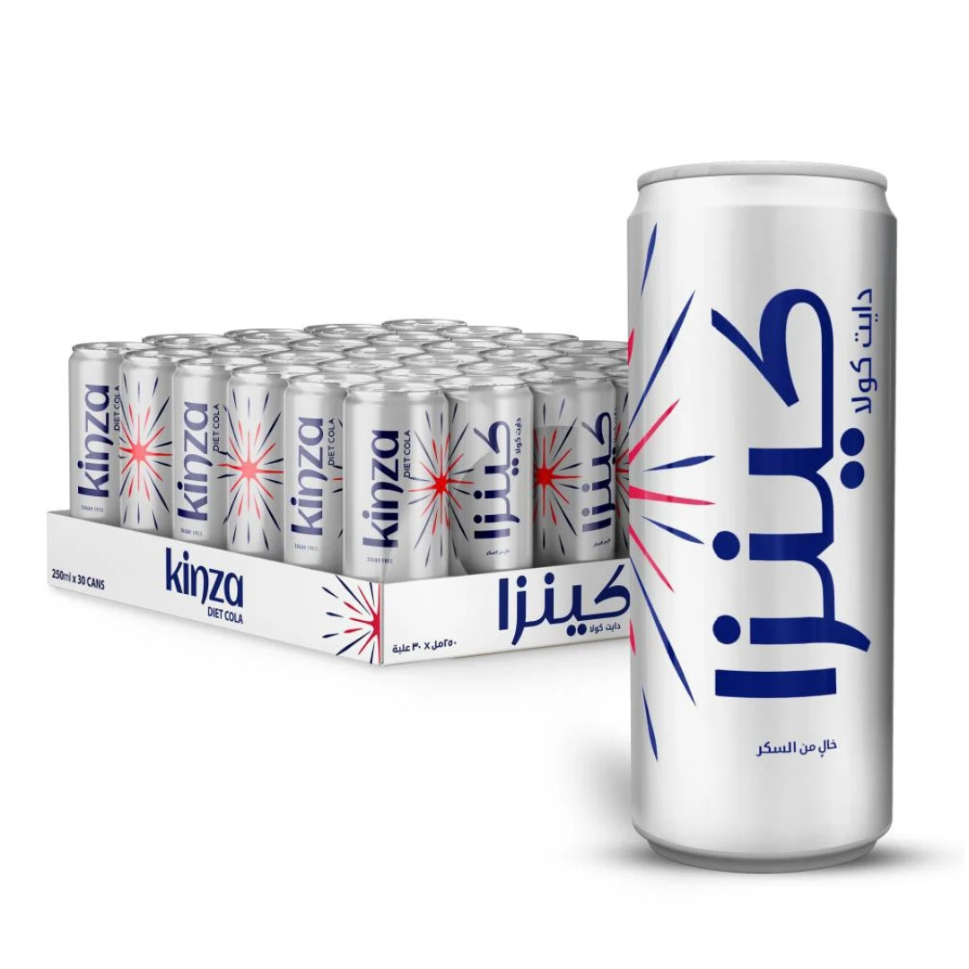 Kinza Diet Cola Box 30x250ml | كينزا دايت كولا
