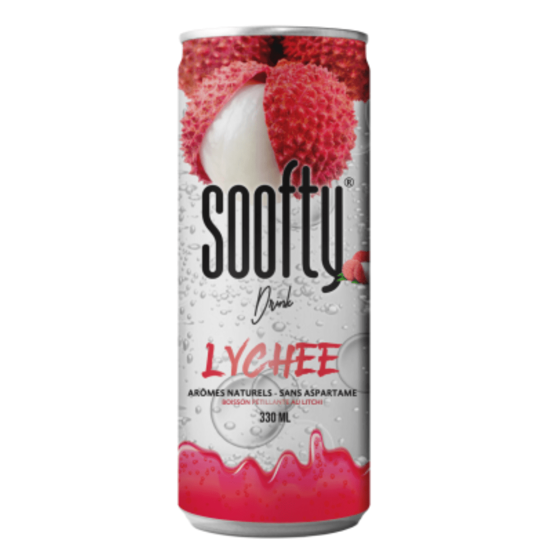 Soofty Sparkling Lychee Flavor 330ml | سوفتي بنكهة الليتشي - 2kShopping