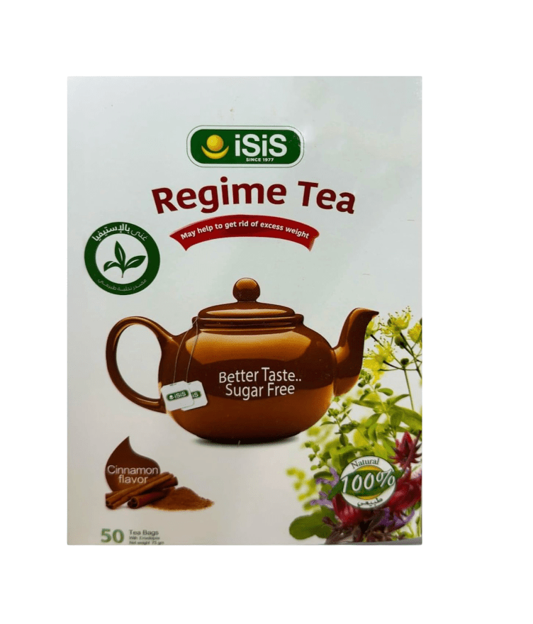 iSiS Regime Tea with Cinnamon 50 Bags | ايزيس شاي الريجيم بالقرفة - 2kShopping
