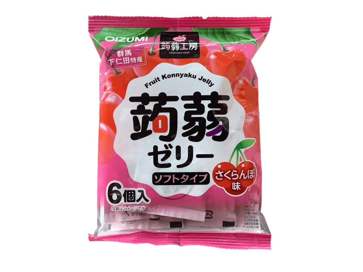 Japanese Konnyaku Jelly Cherry Flavor 6Pcs| جيلي ياباني بطعم الكرز - 2kShopping