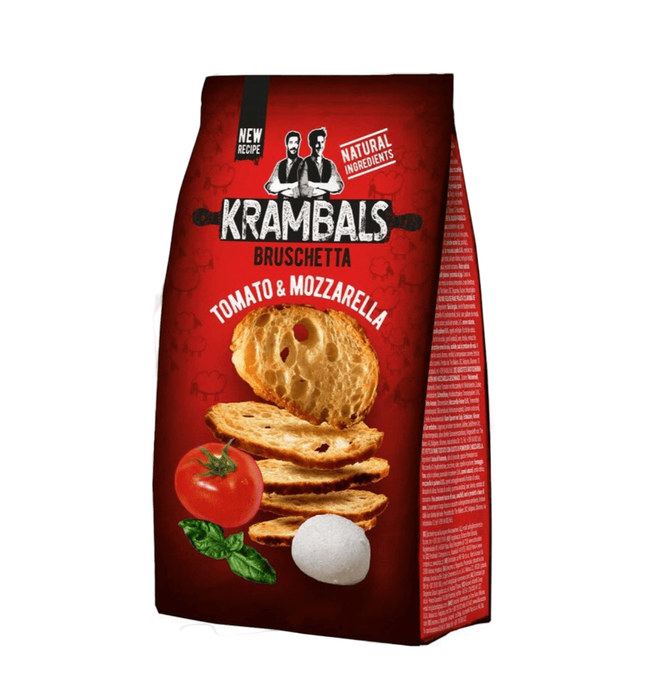 KRAMBALS Tomato & Mozarella 70g | خبز محمص بالطماطم وجبنة الموزاريلا - 2kShopping