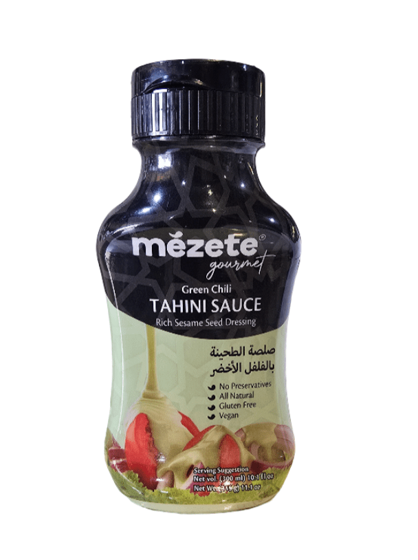 Mezete Green Chilli Tahini Sauce Box 8 x 315g | مزيت صلصة الطحينة بالفلفل الاخضر - 2kShopping
