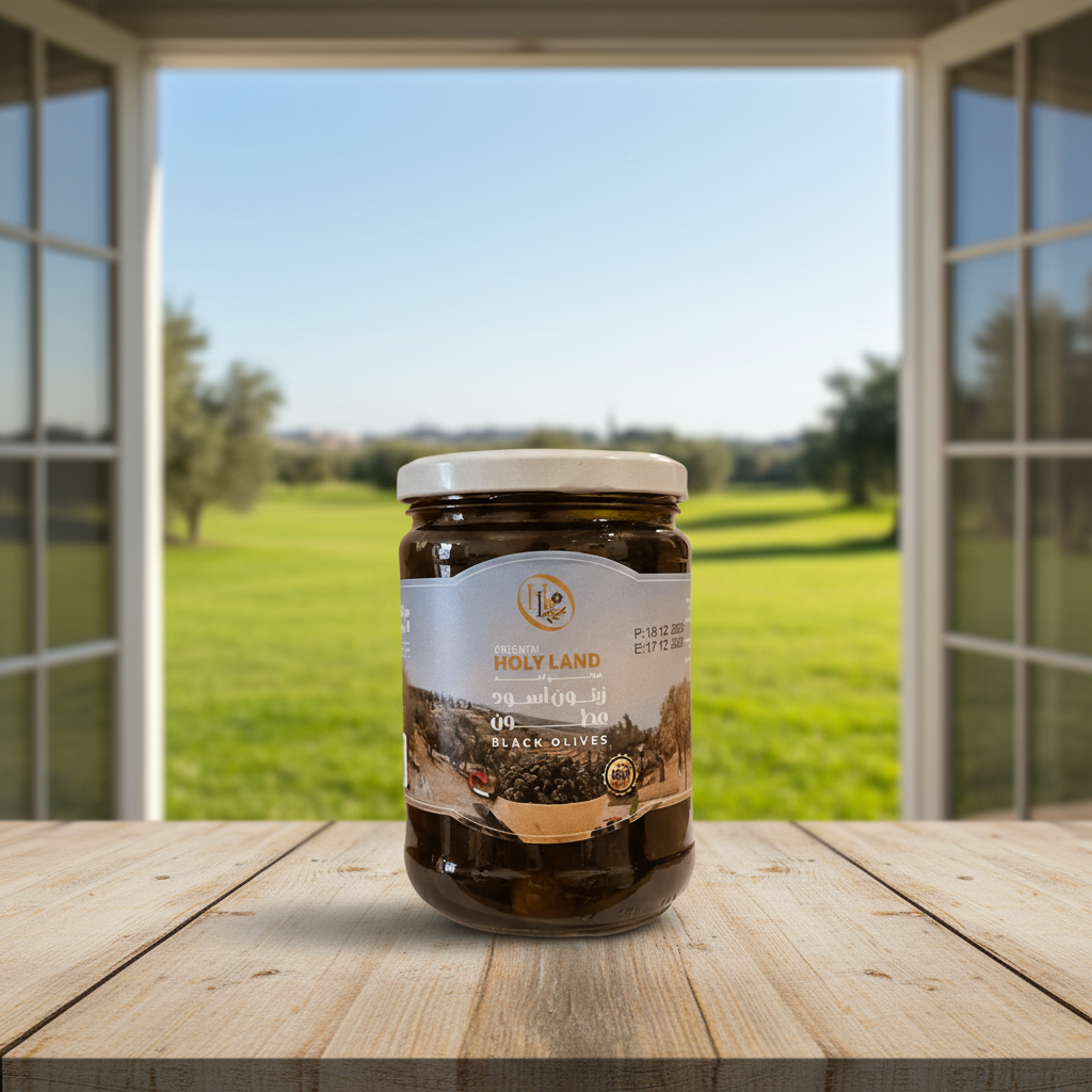 Oriental Holyland Black Olives 400g | هولي لاند زيتون اسود - 2kShopping