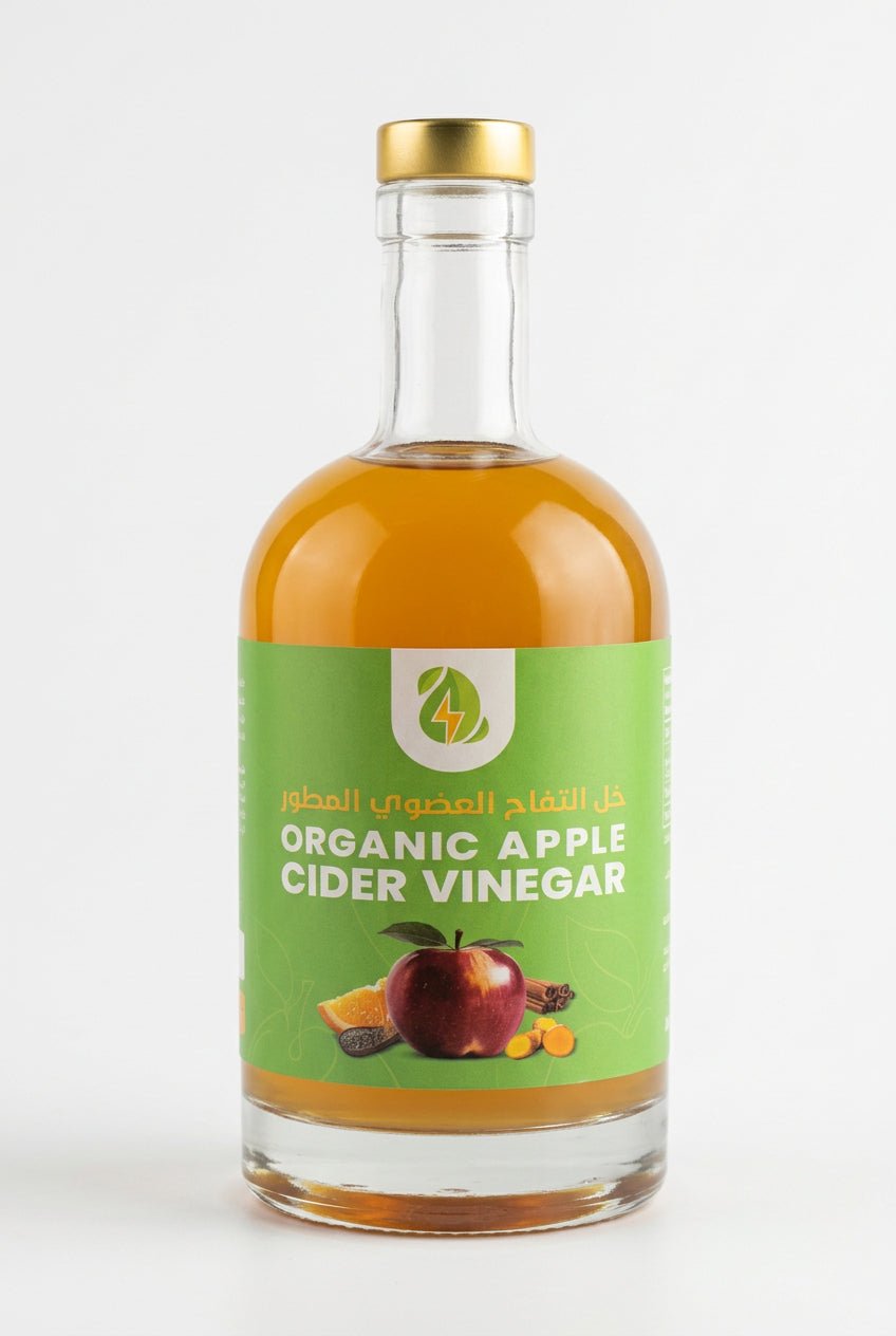 Power Glow Organic Apple Cider Vinegar 500ml | باور جلو خل التفاح العضوي المطور - 2kShopping