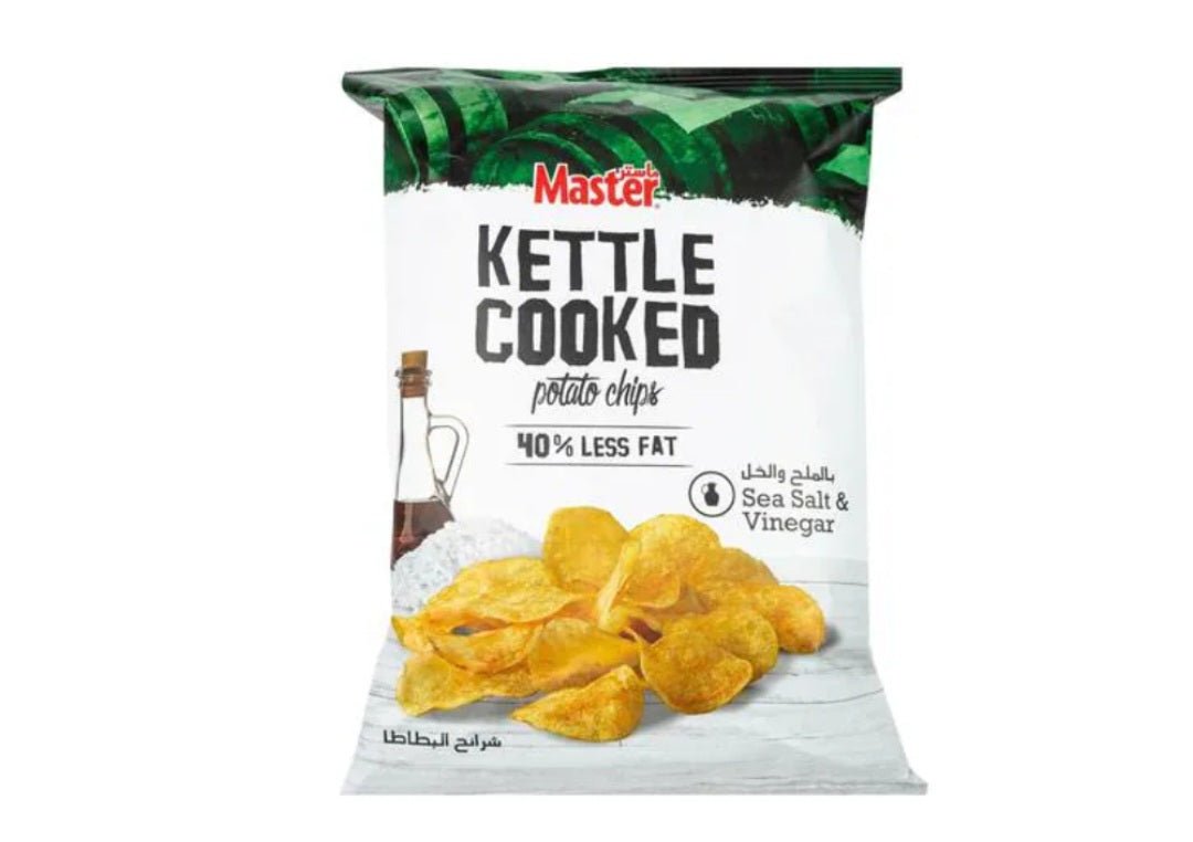 Master Kettle Chips Sea Salt & Vinegar 170g | رقائق ماستر كيتل بنكهة ملح البحر والخل - 2kShopping