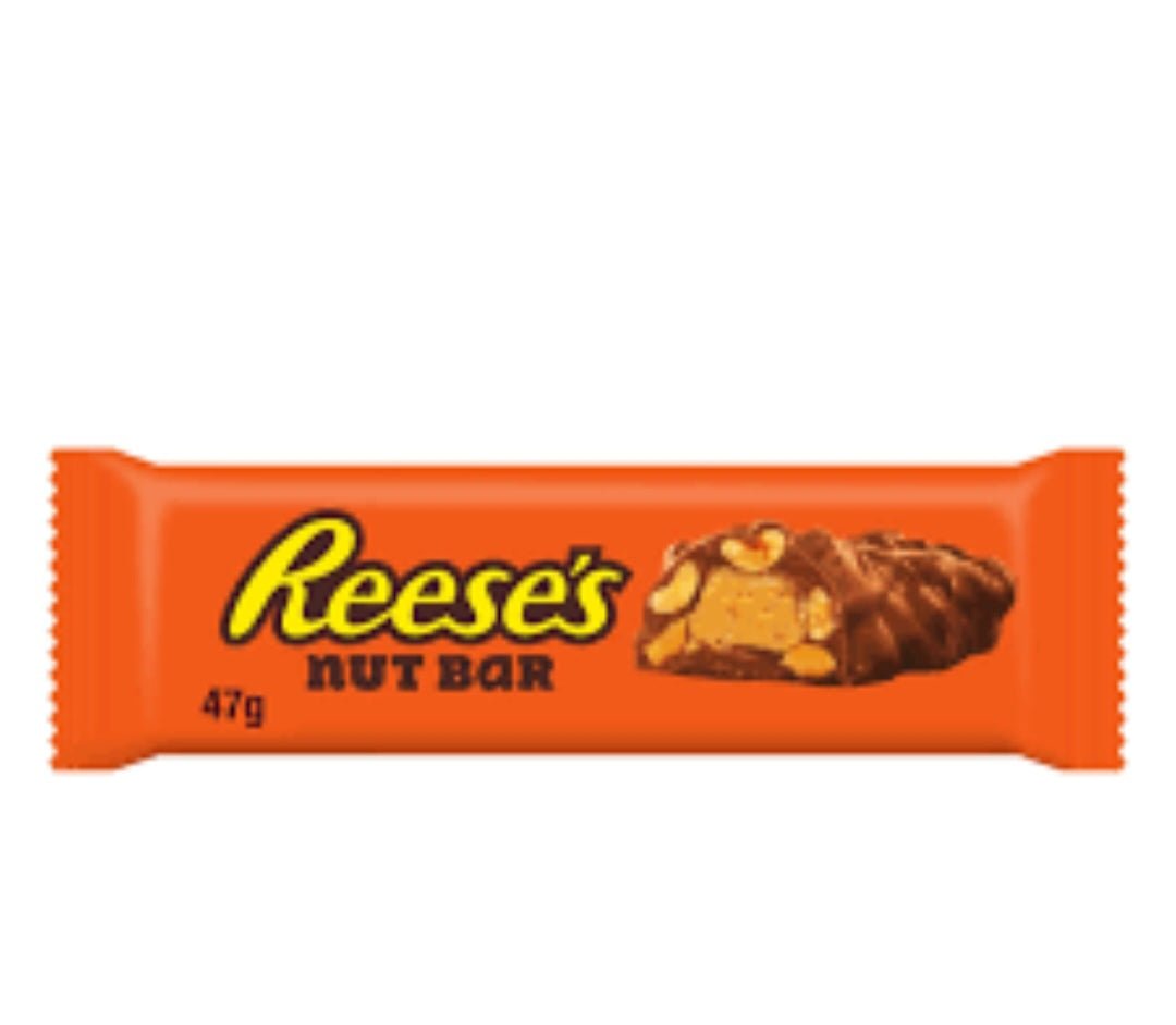 Reese's Crunchy Nut Bar 47g | شوكولاتة ريسيز بزبدة الفول السوداني المقرمشة - 2kShopping