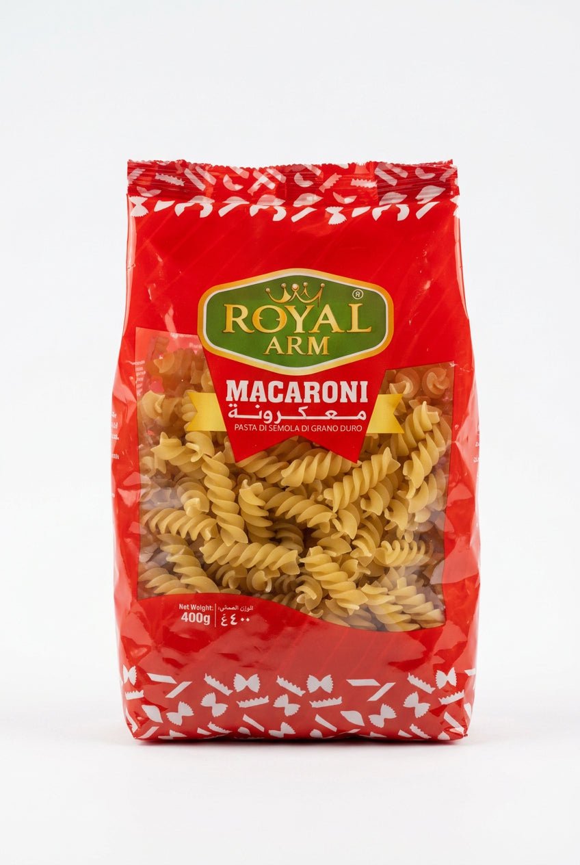 Royal Arm Cornetto Rigate (Elbow) Pasta 400g | رويال ارم مكرونة كورنيتو - 2kShopping