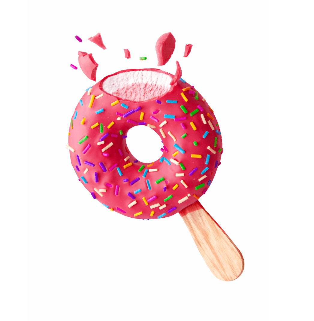 Rud Donut Vanilla Strawberry Ice Cream 70g | آيس كريم دونات بالفانيلا والفراولة (Exp:05/03/2027) - 2kShopping