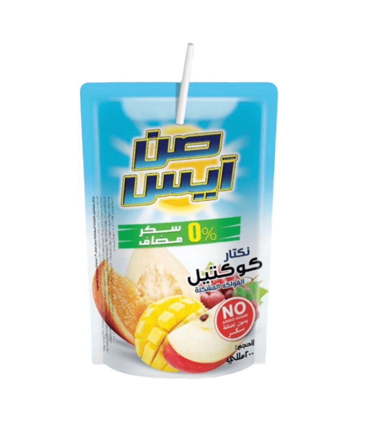Sun Ice Sugar - Free Cocktail Nectar 200ml | صن آيس نكتار الكوكتيل - 2kShopping