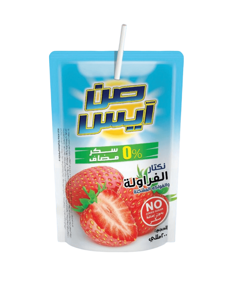 Sun Ice Sugar - Free Strawberry Nectar 200ml | صن آيس نكتار الفراولة - 2kShopping