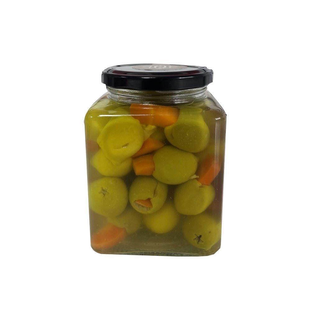 Al Nabulsi Green Olives & Carrots 500g | زيتون أخضر مع الجزر - 2kShopping
